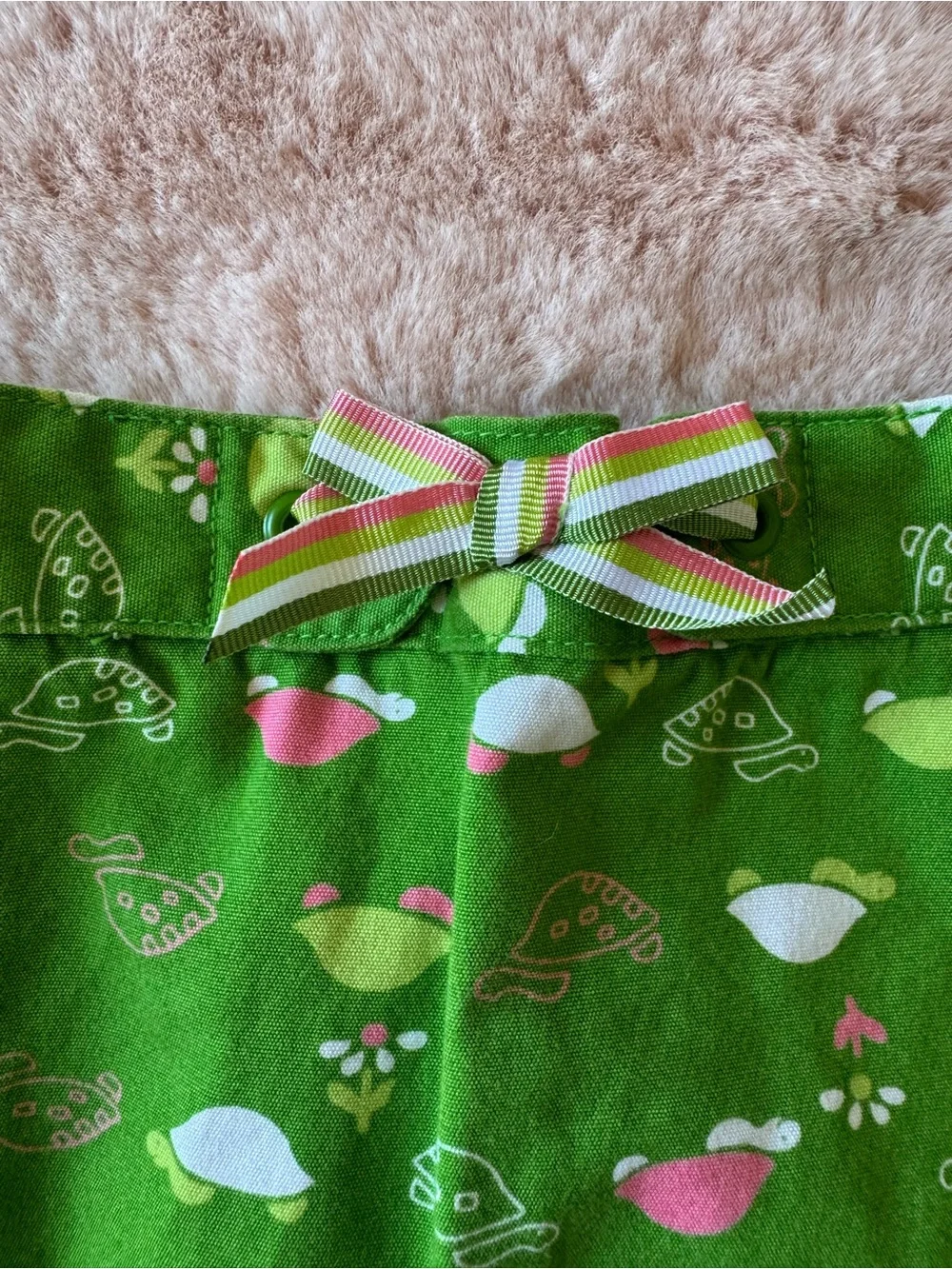 Vintage Gymboree Preppy Turtle Skort Green and Pink Girls Size 8